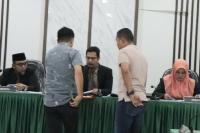 Suasana sidang sengketa informasi publik di KI Sumbar. (Dok : Istimewa)