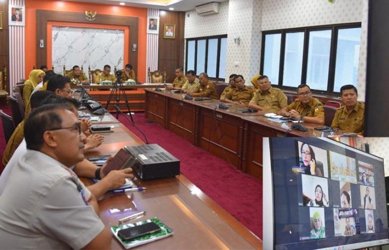 Wako Genius Umar saat pimpin zoom meeting bersama organisasi perantau Gebu Minang & Indo Jalito Peduli, Senin (14/8).(Dok : Istimewa)