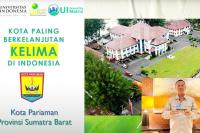 Pariaman Raih Anugerah UI Green City Metric Rankings
