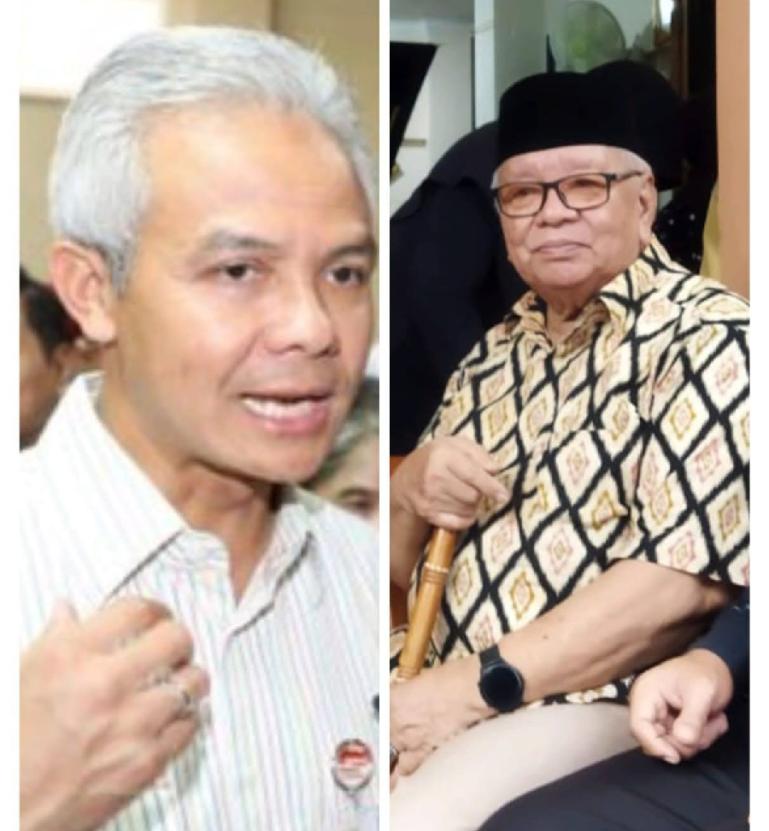 Ketua MDI Sumbar, H. Zainal MS, SH dan Ganjar Pranowo. (Dok : Istimewa)