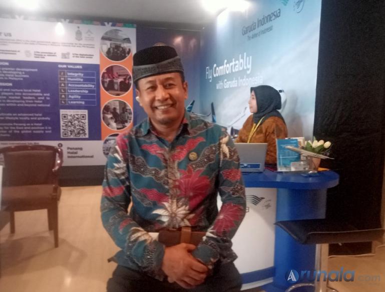 Arfa Kasni MS, SP, MMP, C.Med Dt Tumangguang, salah seorang penguris (Sekretaris) LKAAM Sumbar saat hadir di WIES 2023, Kamis (7/9). (Foto : Arzil)