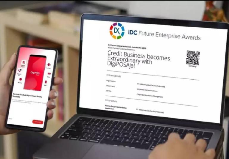 Aplikasi DigiPOS Aja!, yang merupakan aplikasi reseller untuk aktivitas penjualan ragam produk dan layanan yang sesuai kebutuhan pelanggan, meraih Best in Future of Customer Experience dalam International Data Corporation (IDC) Future Enterprise Awards -