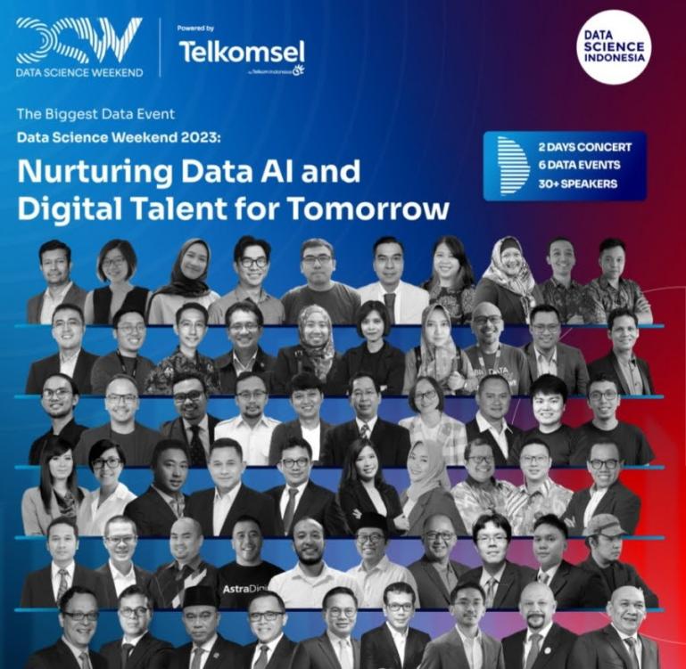 DSW 2023 menampilkan lebih dari 30 pembicara terkemuka dari lingkup pemerintah dan swasta untuk berbagi wawasan dan berdiskusi tentang teknologi dan aplikasi data science di dunia nyata dalam rangkaian Data Concert. (Dok : Istimewa)