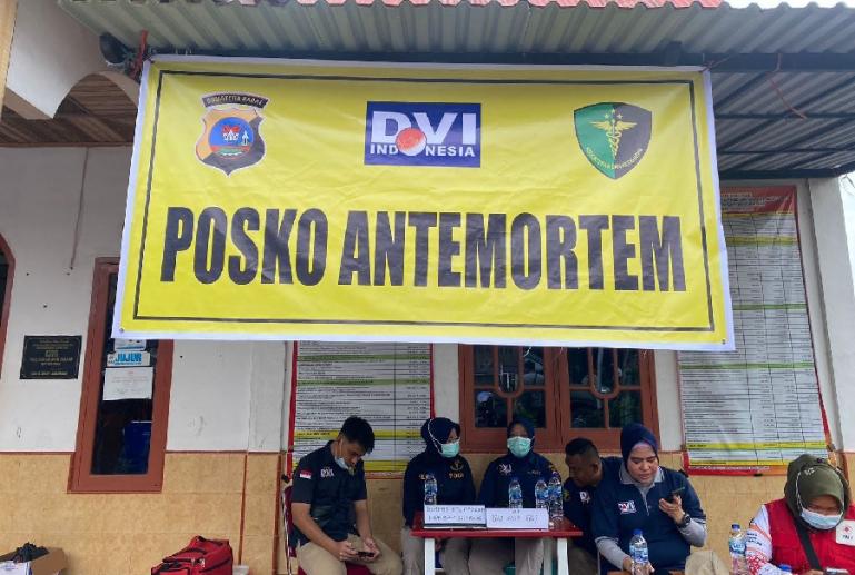 Posko DVI Polda Sumbar di Kantor Wali Nagari Batu Palano Agam, pasca erupsinya Gunung Marapi, Sumbar, Minggu (3/12). (Dok : Istimewa)