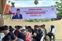 Terlihat para peserta antusias ikuti sosialisasi Perda tentang Ekraf yang diberikan Ketua DPRD Sumbar, Supardi di Payakumbuh, Jumat sore (8/12). (Dok : Istimewa)