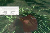Peta Gunung Marapi dengan radius larangan 4,5 km bagi masyarakat. (Dok : Istimewa)