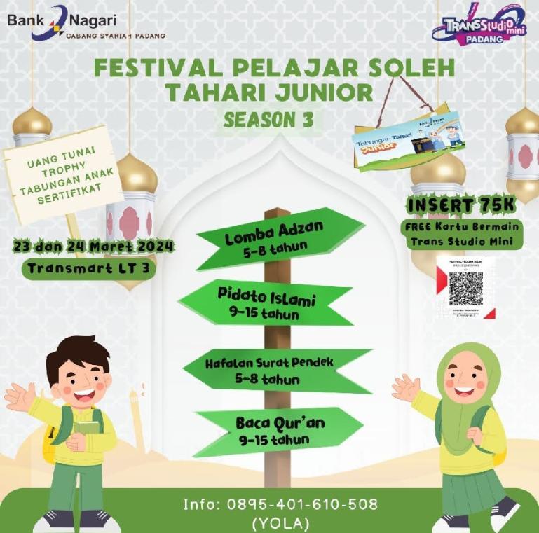 Leaflet Festival Pelajar Soleh Tahari Junior Season 3. (Dok : Istimewa)
