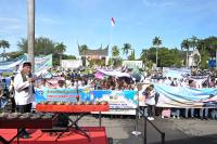 Gubernur Mahyeldi saat meresmikan pelaksanaan pesantren Ramadan Kolaborasi tingkat SMA/SMK se Sumbar, di Padang, Rabu (6/3). (Dok : Istimewa)