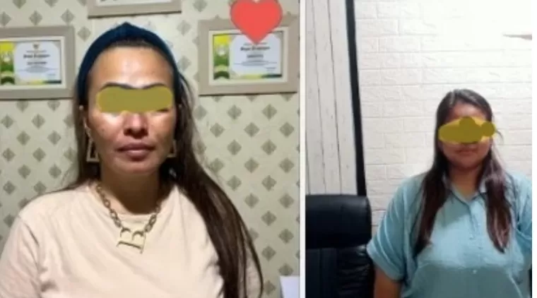 Dua wanita berinisial JR (29) dan AB (41) yang diduga kuat sebagai pelaku saat diamankan. Humas Polres Sijunjung