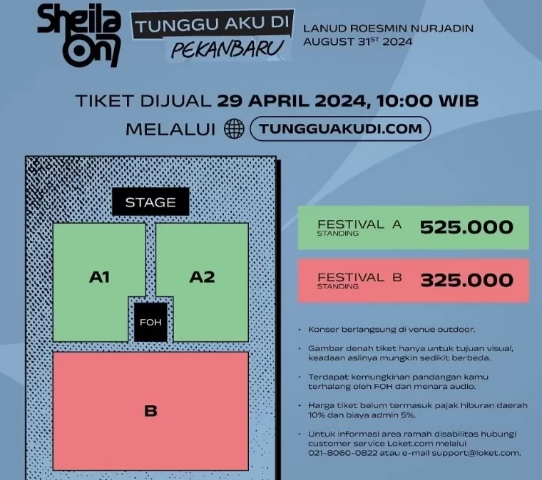 Harga tiket tur konser Sheila On 7 bertajuk 