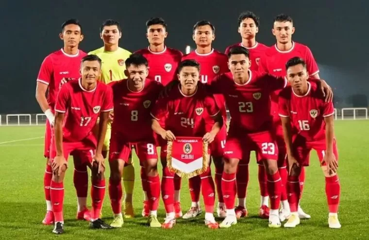 Starting XI Timnas Indonesia U-23 dalam laga uji coba versus Arab Saudi, Sabtu 6 April 2024 lalu. (Dok : Istimewa)