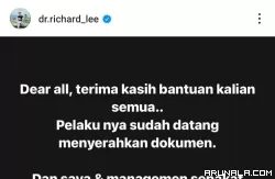 dr Richard Lee: Pelaku sudah Kembalikan Dokumen Klinik Athena Padang