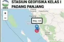 Gempa 4,6 Magnitduto Terjadi di Lepas Pantai Air Haji Pessel