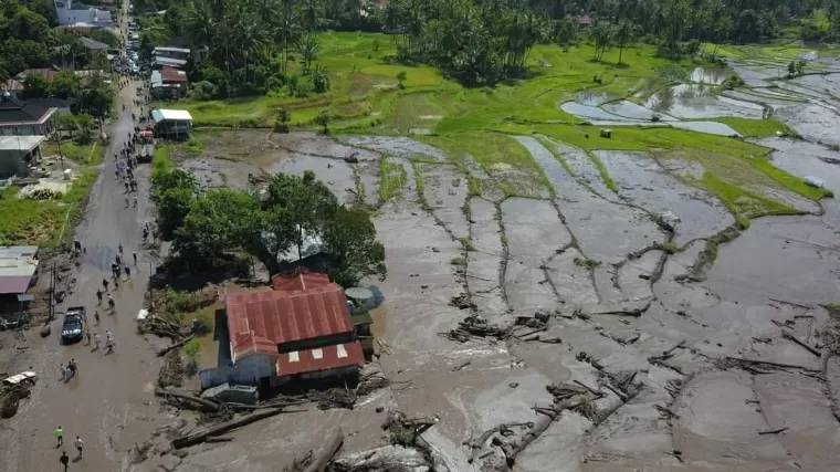 Salah satu nagari di Tanahdatar terdampak banjir bandang. Kominfo Tanah Datar