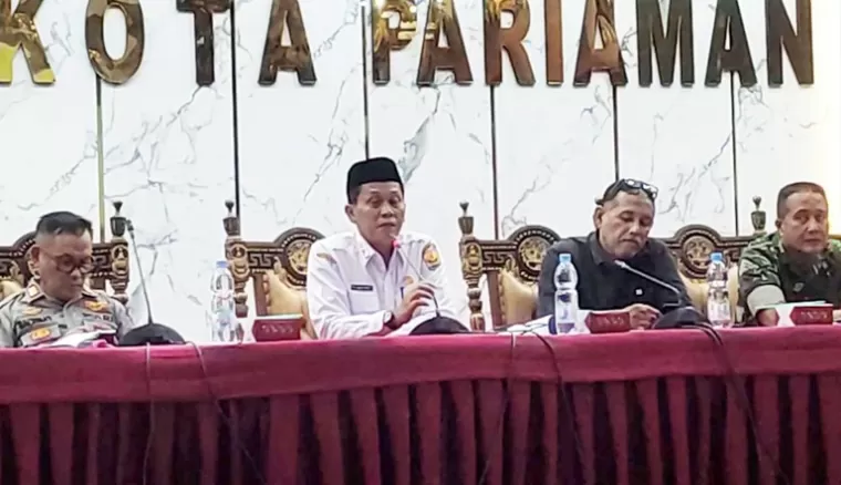 Rapat pembentukan panitia Pesona Budaya Hoyak Tabuik Piaman 2024 di Pemko Pariaman, Rabu (22/5/2024). (dok ; kominfo kota pariaman)