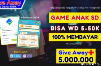 Legit Cuan Rp 50 Ribuan/Hari, dari Aplikasi Game Anak SD