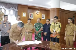 NPHD Pengamanan Pilkada Kota Pariaman Ditandatangani Pj Wali Kota