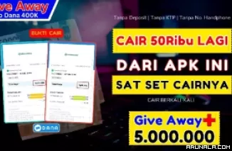 Panen Uang Gratis Rp 50 Ribu, Main Game Dana Reward, Begini Caranya