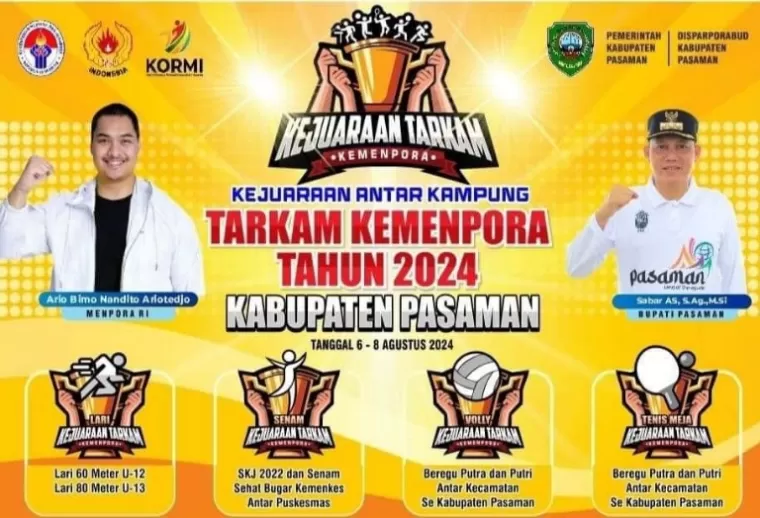 Flayer Kejuaraan Tarkam Kemenpora 2024 di Kabupaten Pasaman, Sumbar. (dok : istimewa)