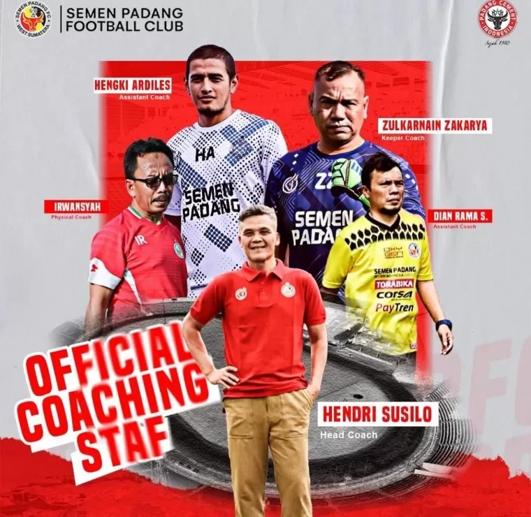 Komposisi Tim Pelatih Semen Padang FC untuk Liga 1 2024/2025. IST