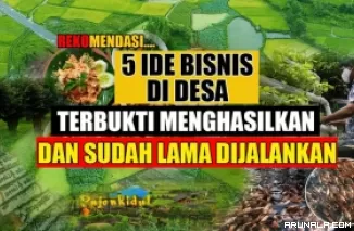Tinggal di Desa Bingung Cari Sumber Penghasilan? Cobain 5 Ide Usaha ini!
