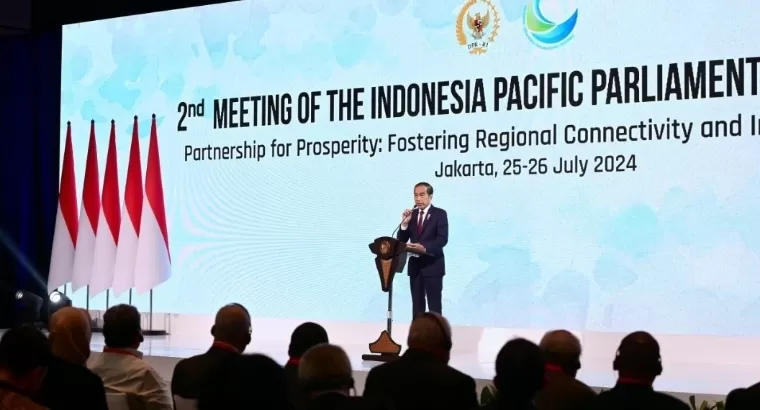 Presiden Joko Widodo secara resmi membuka Sidang Kedua Indonesia Pacific Parliamentary Partnership (IPPP) 2024 yang digelar di Hotel Fairmont, Jakarta, pada Kamis (25/7/2024). BPMI Setpres