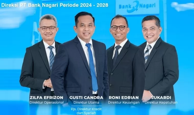 Direksi Bank Nagari Periode 2024-2028. IST