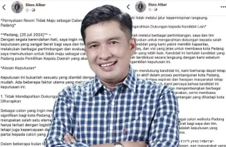Ekos Albar Batal Maju sebagai Calon Wali Kota Padang
