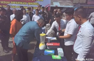 Sabu Seberat 940 Gram dan Ganja 8,6 Kg Dimusnahkan Polresta Padang
