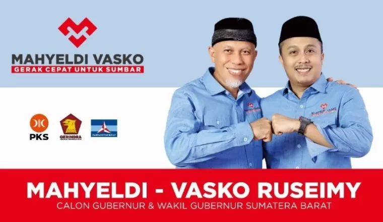 Pasangan bakal calon Gubernur dan Wakil Gubernur Sumbar, Mahyeldi-Vasco. (dok : istimewa)