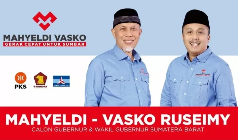 Pasangan Mahyeldi-Vasco segera lakukan deklarasi untuk Pilgub Sumbar 2024. (dok : istimewa)