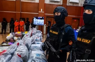 BNN-Bea Cukai Ungkap Penyeludupan Ganja  113,65 Kg Asal Thailand