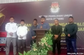 Di Kota Padang, Tiga Bakal Pasangan Calon yang Ikut Pilkada Serentak