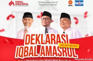 Minggu, Muhammad Iqbal dan Amasrul Deklarasi di GOR Agus Salim Padang