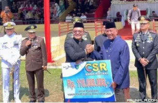 Momen HUT ke-79 RI, Bank Nagari Painan Salurkan CSR Pendidikan ke Pemkab Pessel