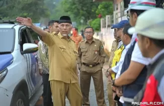 Pengerjaan Tiga Titik di Lembah Anai Cukup Berat, Gubernur Minta warga Bersabar