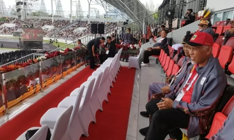 Gubernur Sumbar Mahyeldi Ansharullah menghadiri pembukaan PON XXI di Banda Aceh, Senin (9/9/2024). (dok : istimewa)