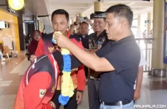 Berhasil Raih Medali di PON Aceh -- Sumut, Atlet Pariaman Disembut PJ Sekko di BIM