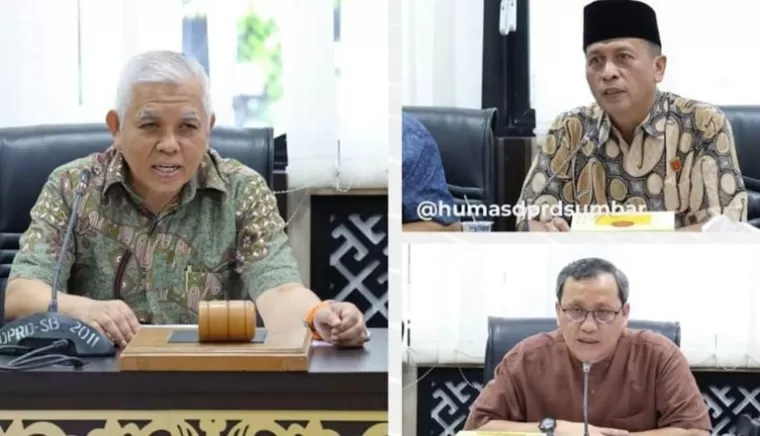 Anggota DPRD Sumbar, Nurfirmanwansyah, menerima kunjungan Panitia Khusus (Pansus) Pembahasan Kode Etik DPRD Kabupaten Agam di ruang khusus 1 kantor DPRD Sumbar, Selasa (8/10/2024). (dok : humas dprd sumbar)