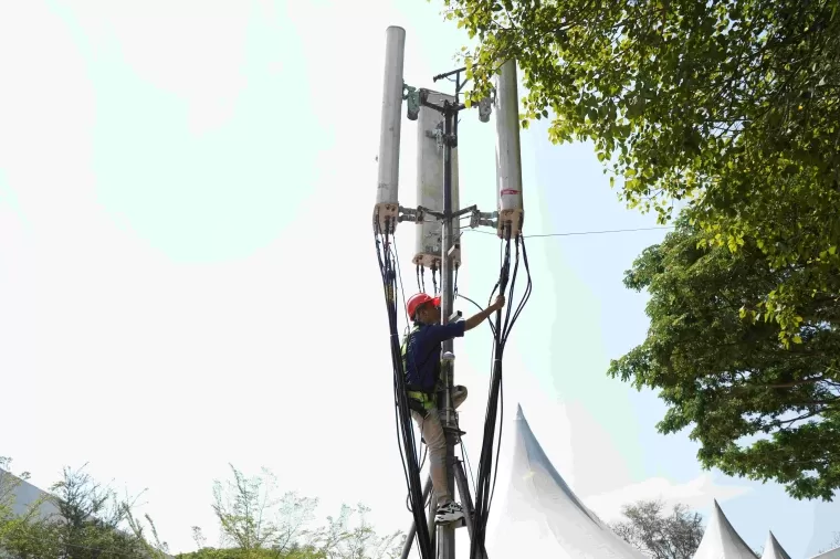 Ilustrasi optimalisasi jaringan Telkomsel. IST