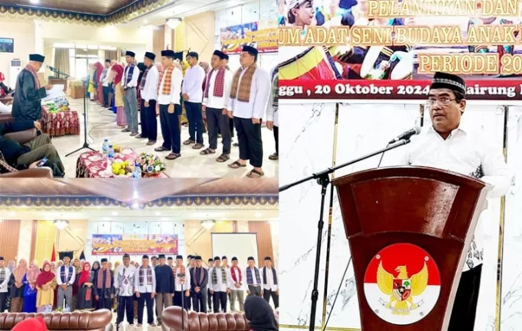 Plt Kadis Pariwisata Kota Pariaman, Raski Fitra saat melantik kepengurusan Fasbana periode 2024-2029, Minggu (20/10/2024). (dok : istimewa)