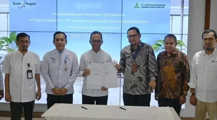 PT Andalas Konsultan Sarana Infrastruktur (AKSI) resmi menjalin perjanjian kerja sama dengan Bank Nagari. IST