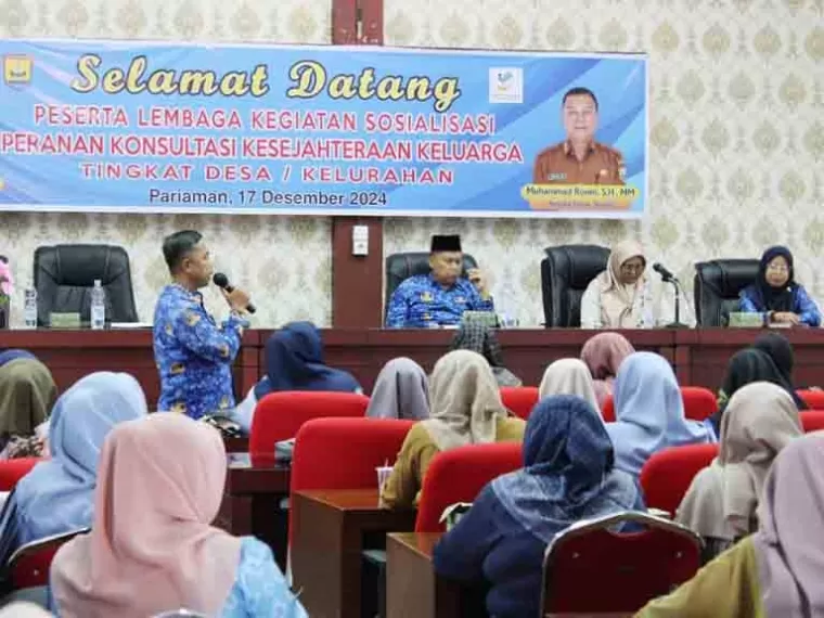 Kepala Dinas Sosial Kota Pariaman, Muhamad Roem membuka sosialisasi dan rakor LK3, Selasa (17/12/2024). IST