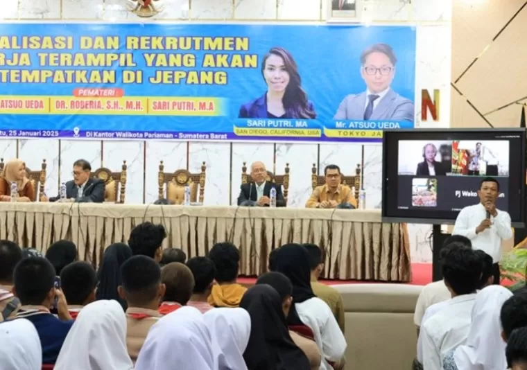 Sosialisasi dan rekrutmen pekerja terampil yang akan ditempatkan di Jepang, diadakan Pemko Pariaman, Sabtu (25/1/2025). IST
