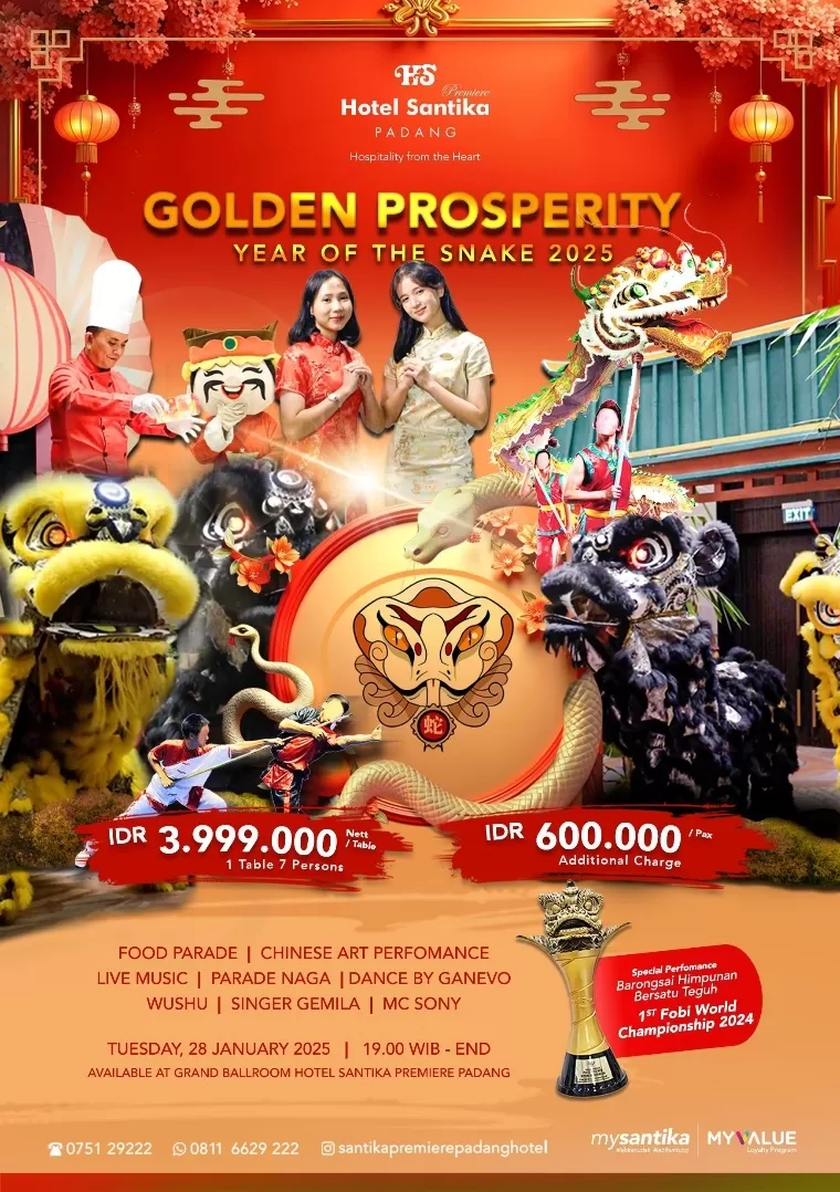 Flyer perayaan malam Tahun Baru Imlek  
