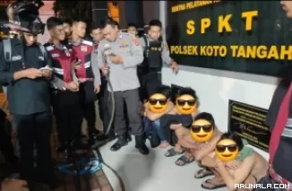 Diduga Empat Pelaku Tawuran Ditangkap Tim Patroli Gabungan