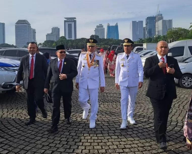 Ketua DPRD Sumbar, Muhidi saat menghadiri pelantikan Gubernur dan Wakil Gubernur Sumbar Mahyeldi-Vasko Ruseimy jelang pelantikan di Jakarta, Kamis pagi (20/2/2025). IST