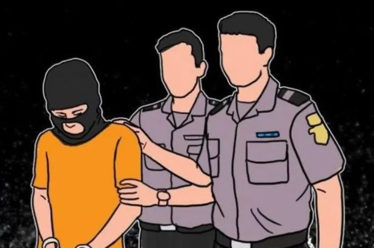 Ilustrasi penangkapan perampok. IST