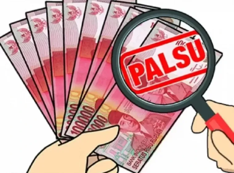 Ilustrasi peredaran uang palsu. IST