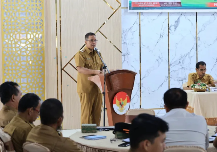 Wakil Wali Kota Pariaman, Mulyadi membuka workshop perumusan dokumen RPJMD dan Renstra Kota Pariaman 2025-2029, Senin (21/4/2025). IST